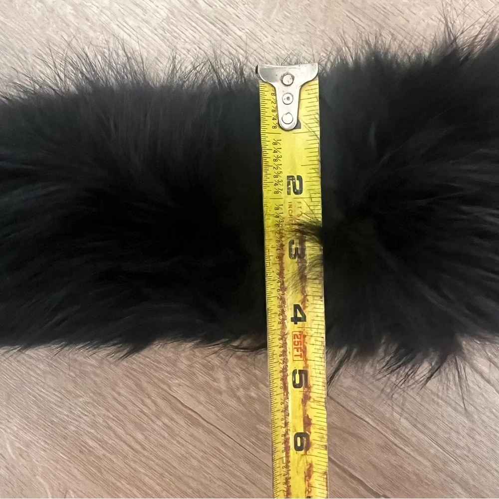 Vintage Black Fox Fur Circle Neck Warmer Infinity Scarf‎ 20”x4”, Winner Holiday